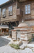 Nessebar - vernacular architecture of wooden houses of the typical Black Sea style 